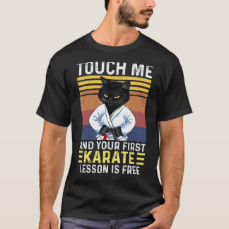 Camiseta Gato Negro Tóqueme Y Su Primera Lección De Karate 