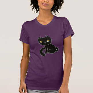 Camiseta Gato negro trasero mojado