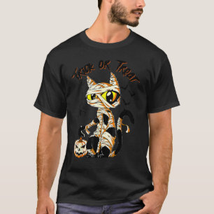 Camiseta Gato Negro Truco o Trato Halloween Hombres Mujeres
