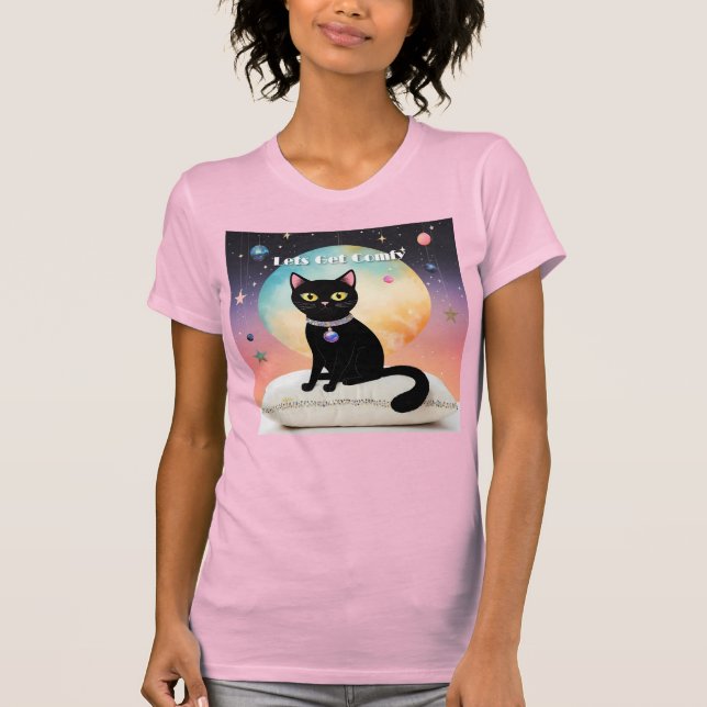 Camiseta Gato Negro - Vamos a estar cómodos (Anverso)
