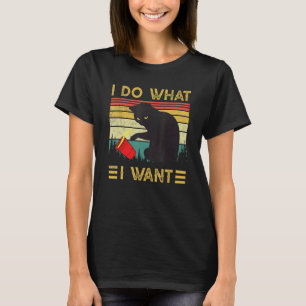Camiseta Gato negro vintage Ca I Do What I Want