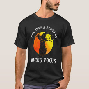 Camiseta Gato Negro Vintage de Halloween Es Solo Un Montón 