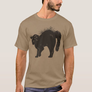 Camiseta Gato negro vintage Scary Halloween
