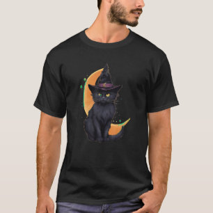 Camiseta Gato negro vistiendo gatos y crías de Gorra de bru
