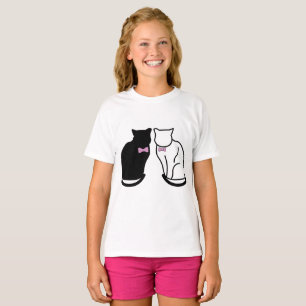 Camiseta Gato negro y blanco