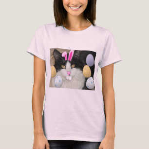 Camiseta Gato negro y blanco de Pascua