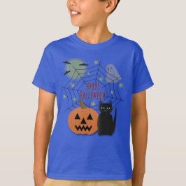 Camiseta Gato negro y calabaza no asusta Halloween