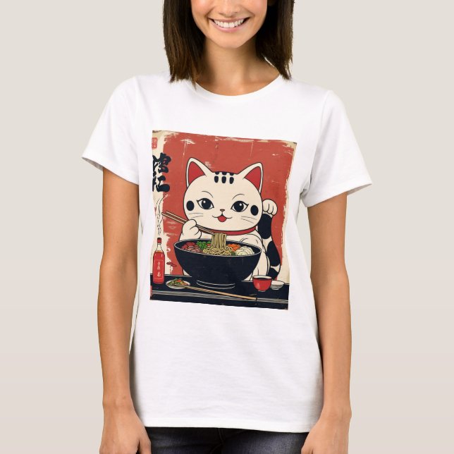 Camiseta Gato neko de maneki Shirt (Anverso)