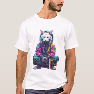 Camiseta Gato Neon: Calle Cyberpunk