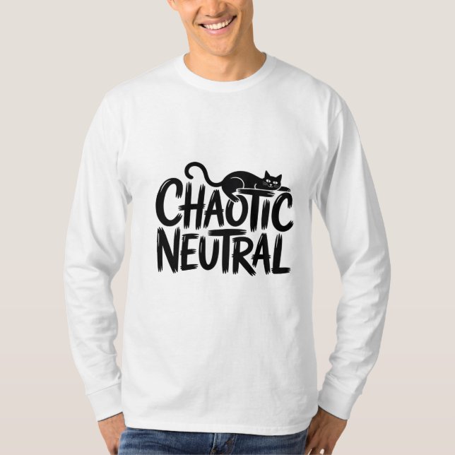 Camiseta Gato neutral caótico - Gracioso (Anverso)