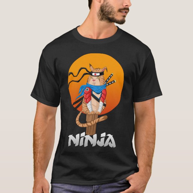 Camiseta gato ninja (Anverso)