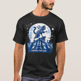 Camiseta Gato Ninja japonés samurai gato kawaii moon anime 