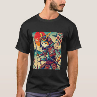 Camiseta Gato Ninja Samurái Japonés Gato 1