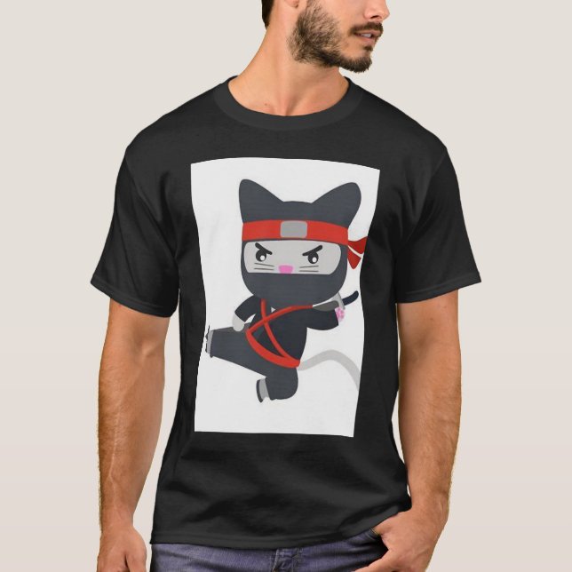 Camiseta Gato Ninja tan lindo2398png2398 (Anverso)