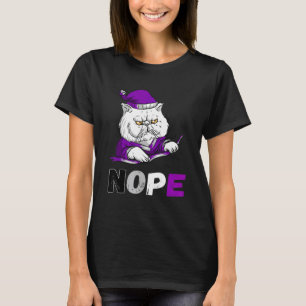 Camiseta Gato No Ace Asexual Nope Bandera Asexual Orgullo L