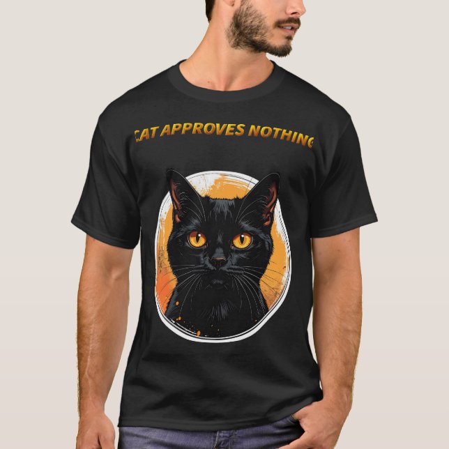 Camiseta Gato No Aprueba Nada (Anverso)