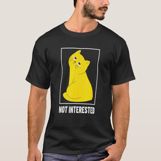 Camiseta Gato No Interesado (Anverso)