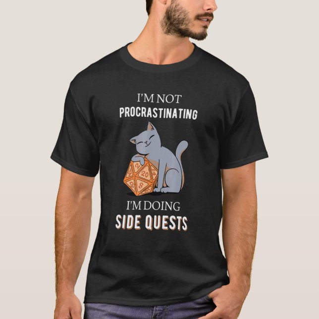Camiseta Gato No Me Detiene Haciendo Las Citas Secundarias  (Anverso)