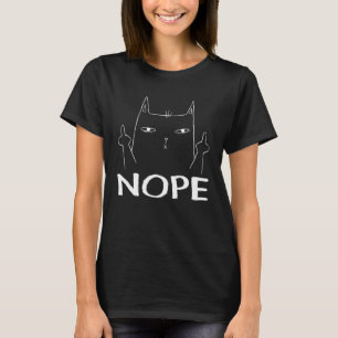 Camiseta Gato Nope Finger Meowing Cat Meow Cat Dad Mom