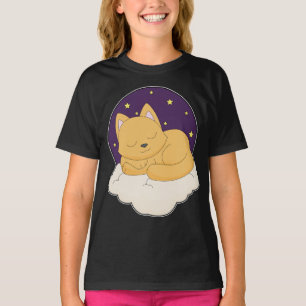 Camiseta Gato Nubes Estrellas