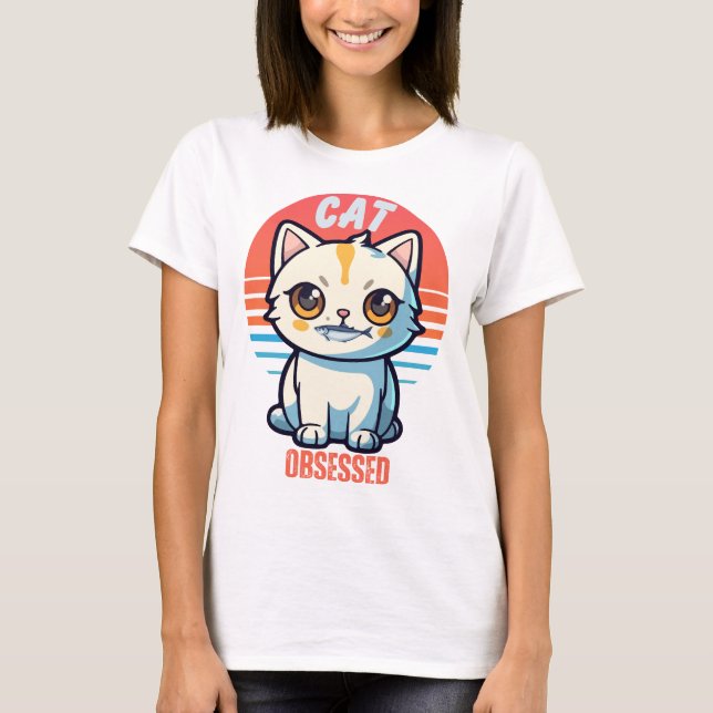 Camiseta Gato obsesionado (Anverso)
