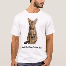 Camiseta Gato Ocicat Cree su propio texto personalizado 