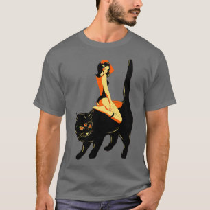 Camiseta Gato Ojo Malvado Y Chica