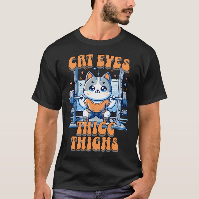 Camiseta Gato Ojos Gatos Gris Gimnasio Gimnasio Gimnasio Bu (Anverso)