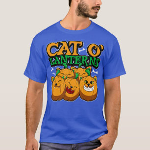 Camiseta Gato OLanterns Gatitos Calabazas felinas