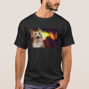 Camiseta Gato OMG en el espacio meme gato loco en el espaci