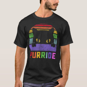 Camiseta Gato orgullo perseguir gay LGBTQ bandera arcoiris 