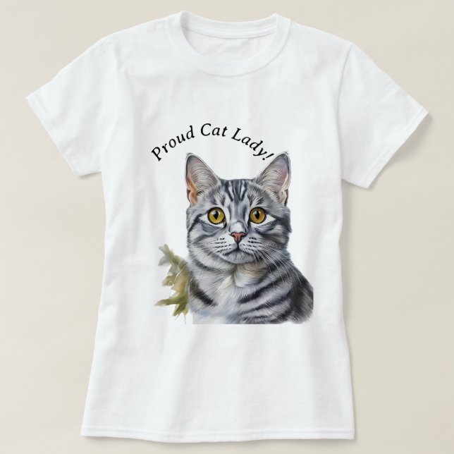 Camiseta Gato orgulloso (Diseño del anverso)