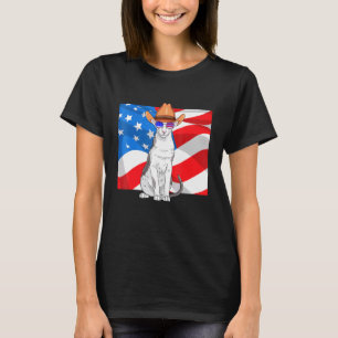 Camiseta Gato Oriental de Pelo Corto Patriótico Americano 4