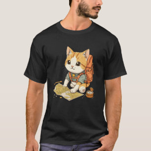 Camiseta Gato orienteer en orientación