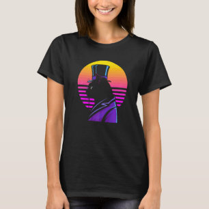 Camiseta Gato Outrun Synthwave Cyberpunk Streampunk