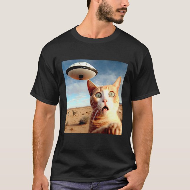 Camiseta Gato OVNI Alien 2 (Anverso)