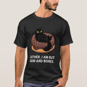 Camiseta gato padre divertido donut soy pero piel y hueso