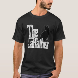 Camiseta Gato Padre El Padrino Gato Loco Padre Gato Negro M