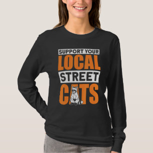 Camiseta Gato Panda de Peluche Mapache Apoya Gatos Callejer