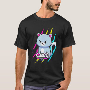 Camiseta Gato Pansexual Gaymer Geek Orgullo Lgbt Videojuego