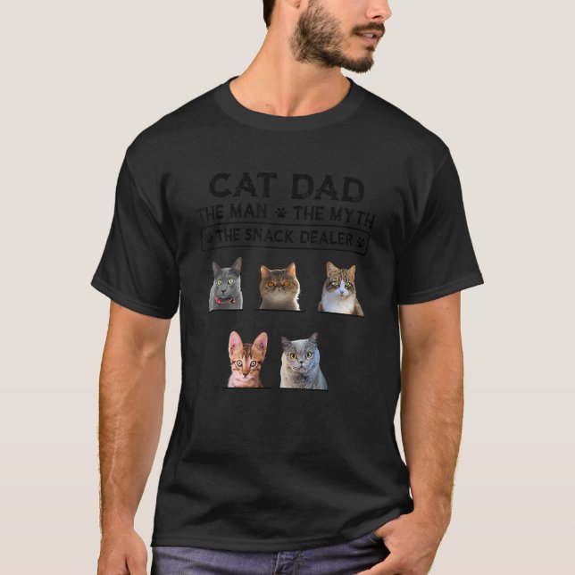 Camiseta gato papá el hombre el mito el chiringuito camisón (Anverso)