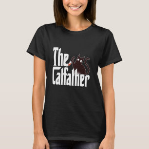 Camiseta Gato Papá El Padrino Gato Loco Gato Negro Padre Mi