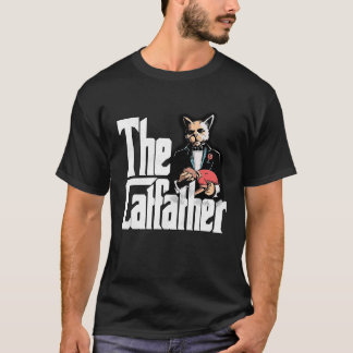 Camiseta Gato Papá El Padrino Gato Loco Mafia Padre Gato Mi