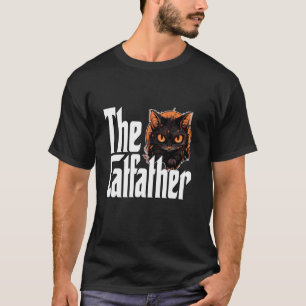 Camiseta Gato Papá El Padrino Gato Malvado Padre Gato Negro