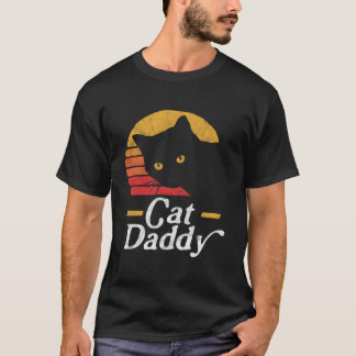 Camiseta Gato Papá Estilo Ochentero Gato Distorsionado