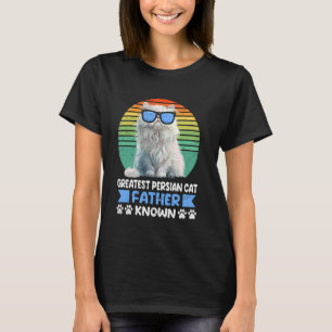 Camiseta Gato papá GREATEST PERSIAN CAT PADRE CONOCIDO Vint