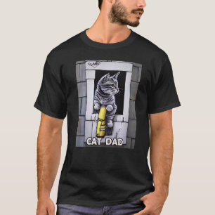 Camiseta Gato Papá Kitty Gatito Al Estilo Del Gato