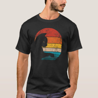 Camiseta Gato papá mamá estilo vintage ochentero gato retro