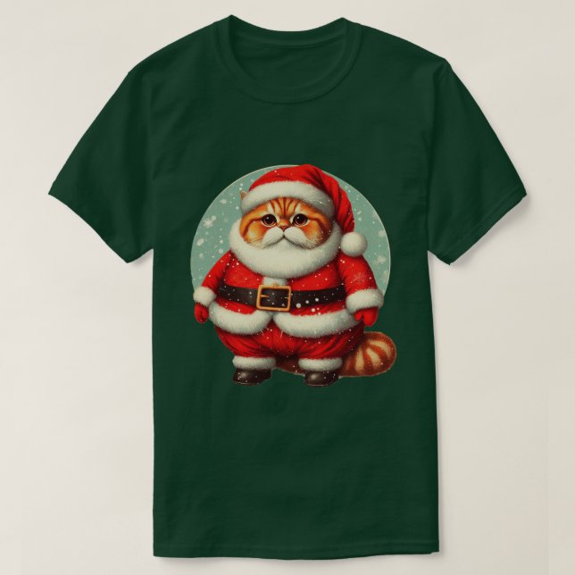 Camiseta Gato Papa Noel (Diseño del anverso)