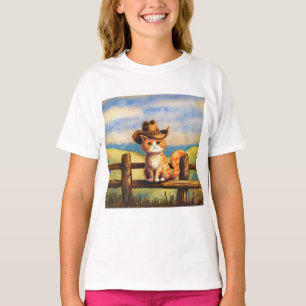 Camiseta Gato papá pintado con acuarela